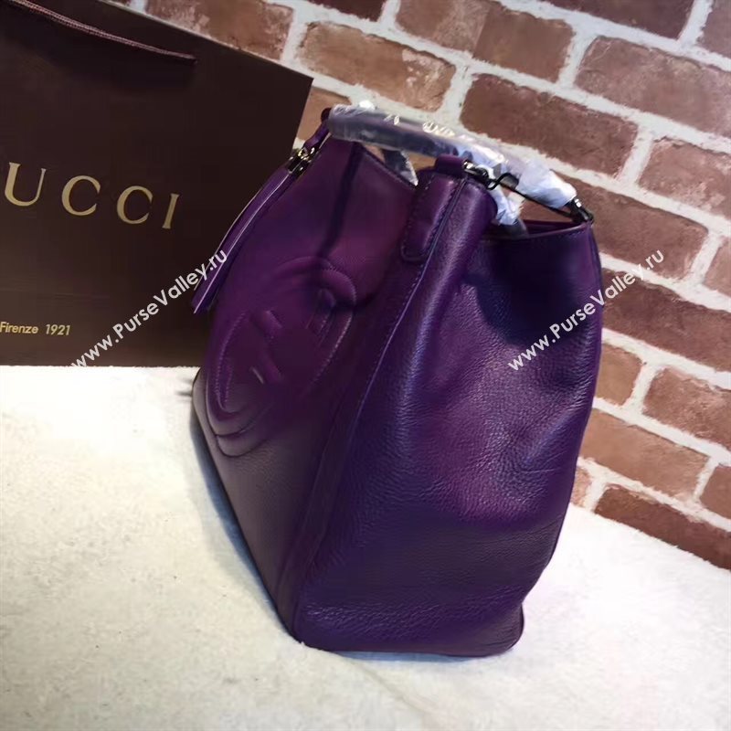 Gucci soho tote purple handbag shoulder bag 6378