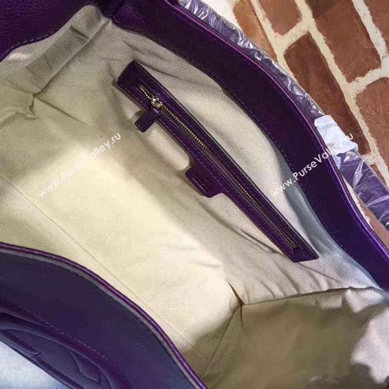 Gucci soho tote purple handbag shoulder bag 6378
