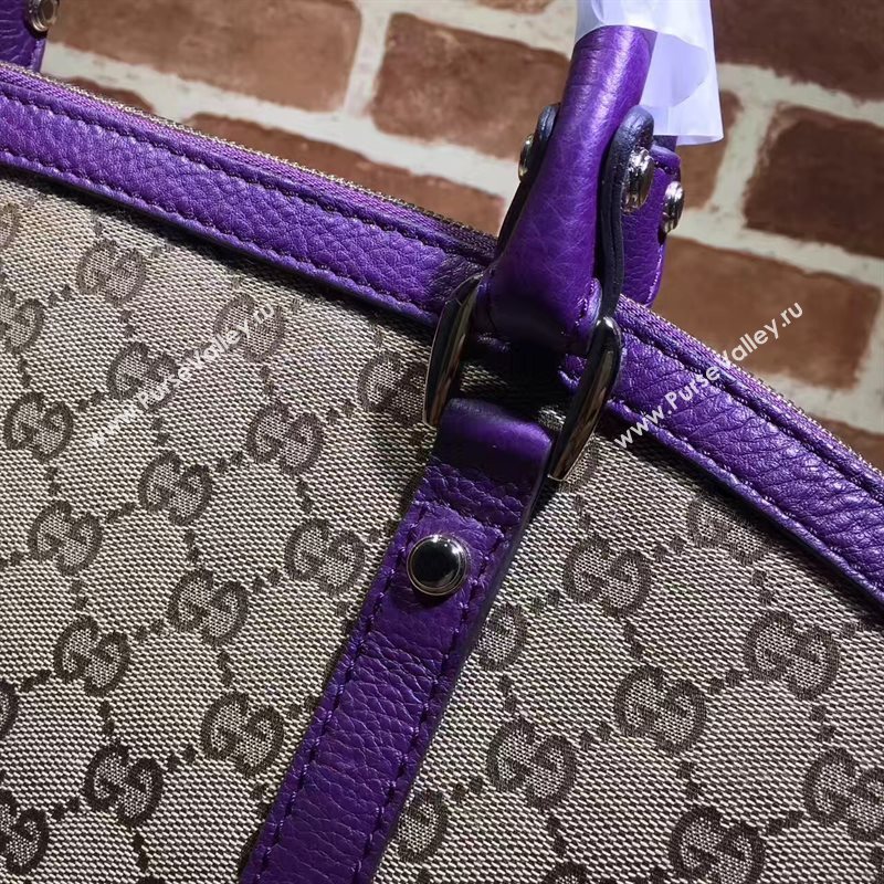 Gucci GG gray purple tote handbag shoulder bag 6381