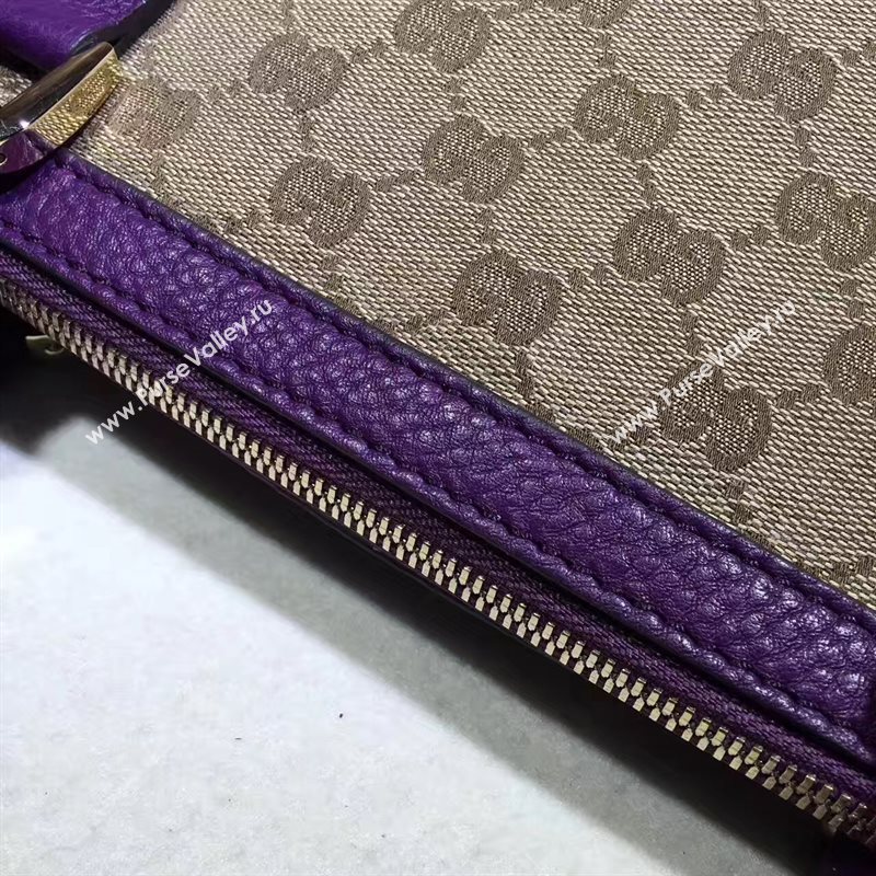 Gucci GG gray purple tote handbag shoulder bag 6381