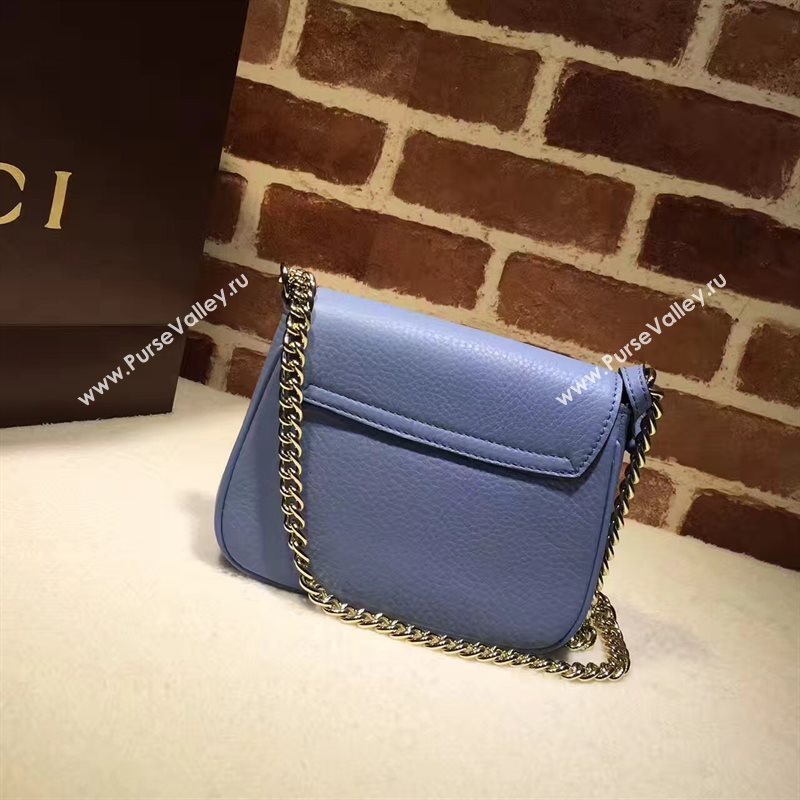 Gucci mini light blue soho shoulder tassel bag 6387