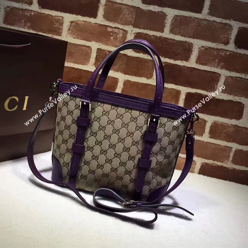 Gucci small gray with purple handbag shoulder bag 6391