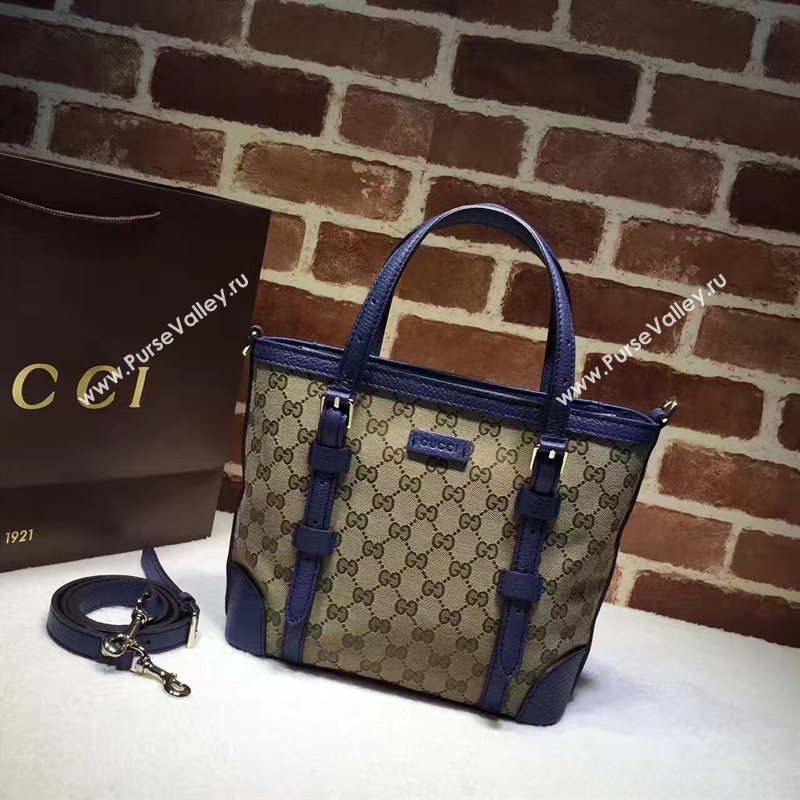 Gucci small gray with blue handbag shoulder bag 6393