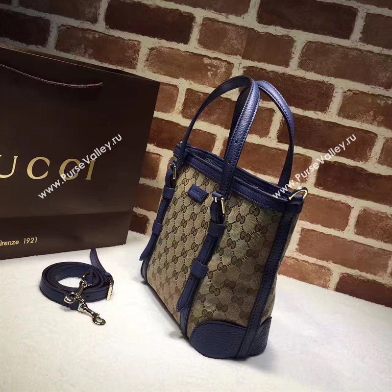 Gucci small gray with blue handbag shoulder bag 6393