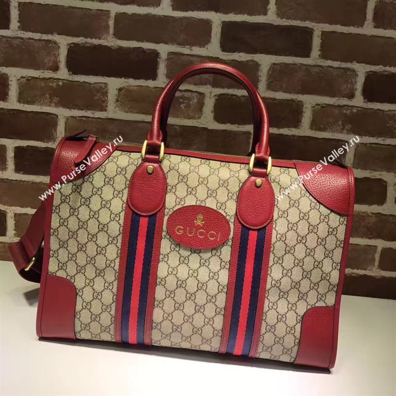 Gucci large tote gray v red handbag shoulder bag 6397