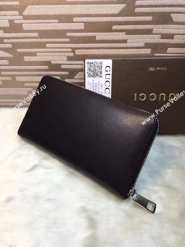 Gucci zipper wallet black bag 6301