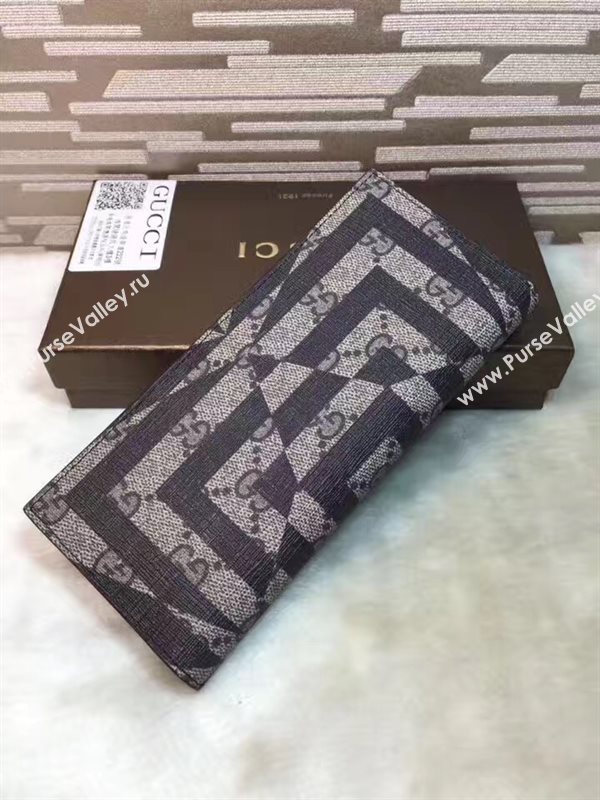 Gucci GG gray 2 wallet fold bag 6307