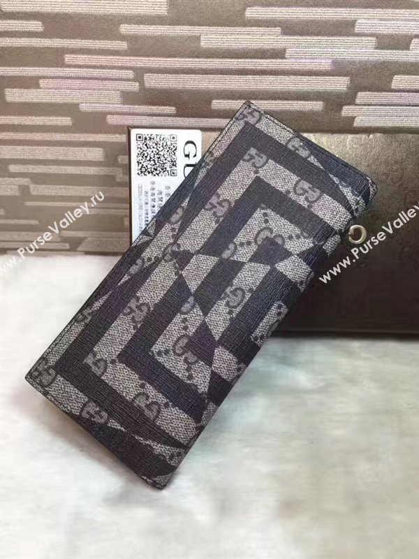 Gucci GG gray 2 wallet fold bag 6307