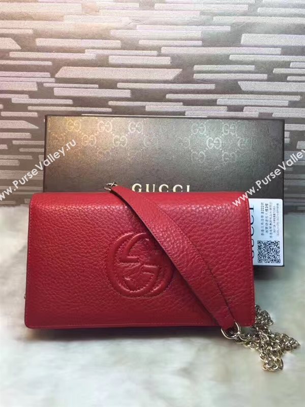 Gucci soho woc wallet shoulder red bag 6309
