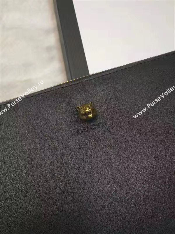 Gucci large black clutch zipper bag 6319