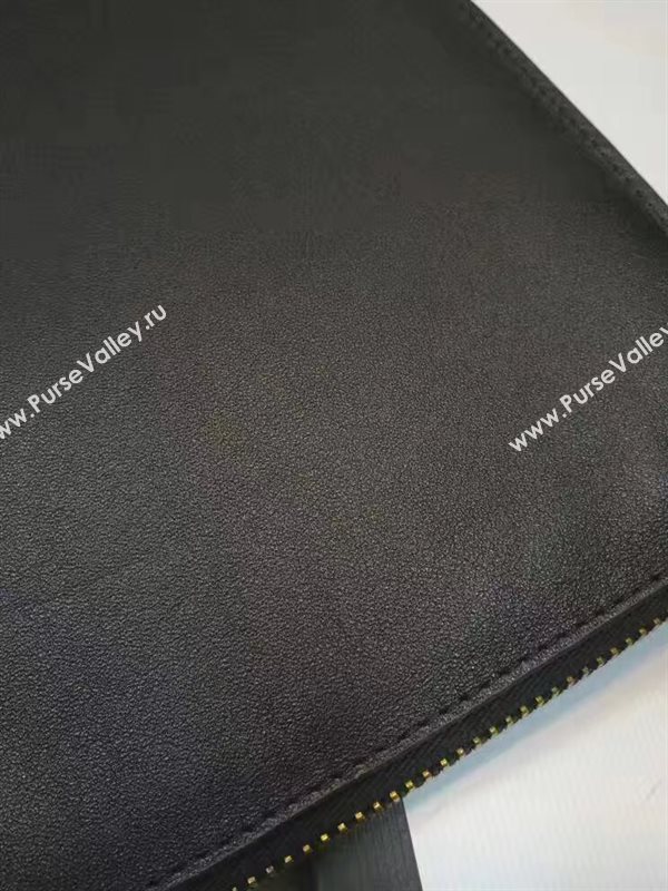 Gucci large black clutch zipper bag 6319