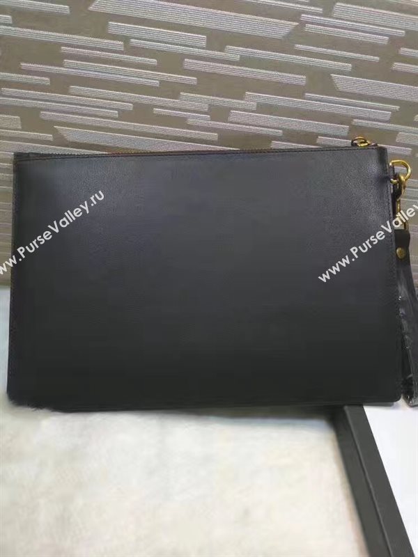 Gucci large black clutch zipper bag 6319