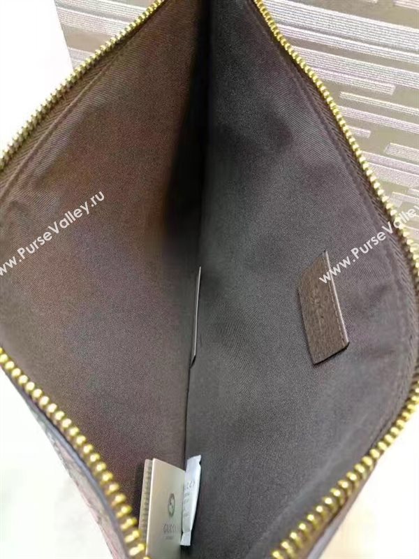 Gucci large tri clutch gray bag 6321