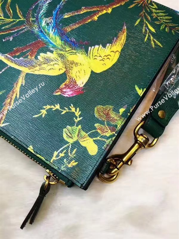 Gucci large clutch green bag 6322