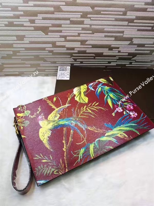 Gucci large tri clutch wine bag 6323