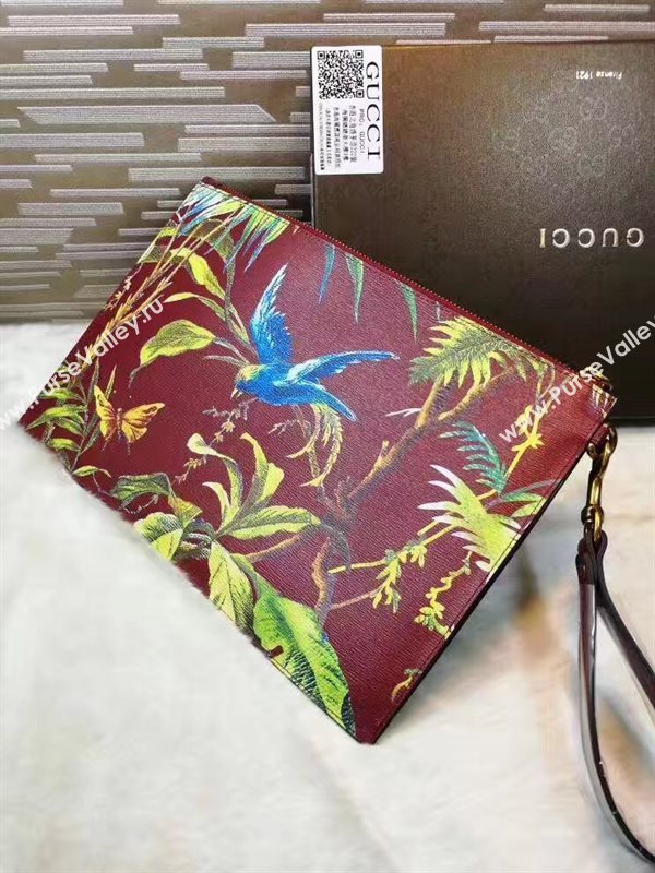 Gucci large tri clutch wine bag 6323