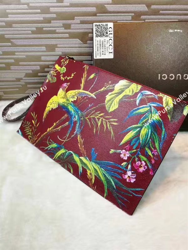 Gucci large tri clutch wine bag 6323