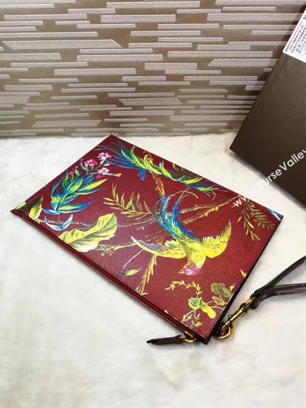 Gucci large tri clutch wine bag 6323