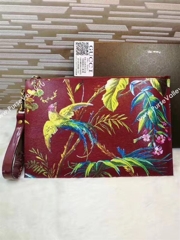 Gucci large tri clutch wine bag 6323