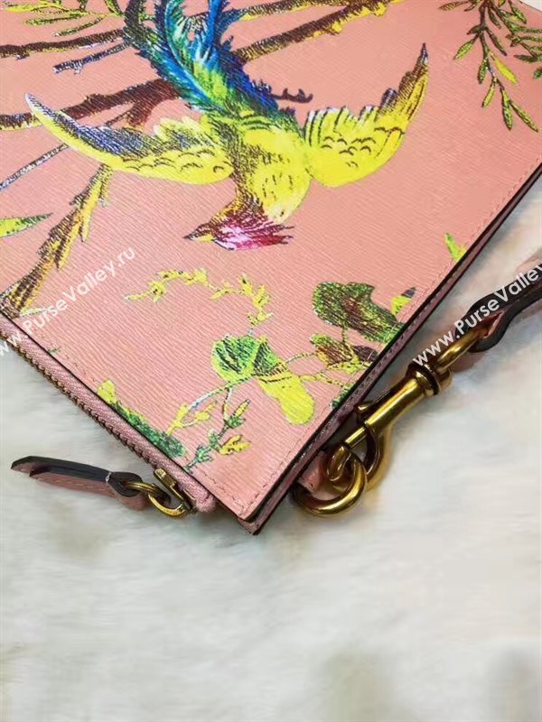 Gucci large tri clutch pink bag 6324