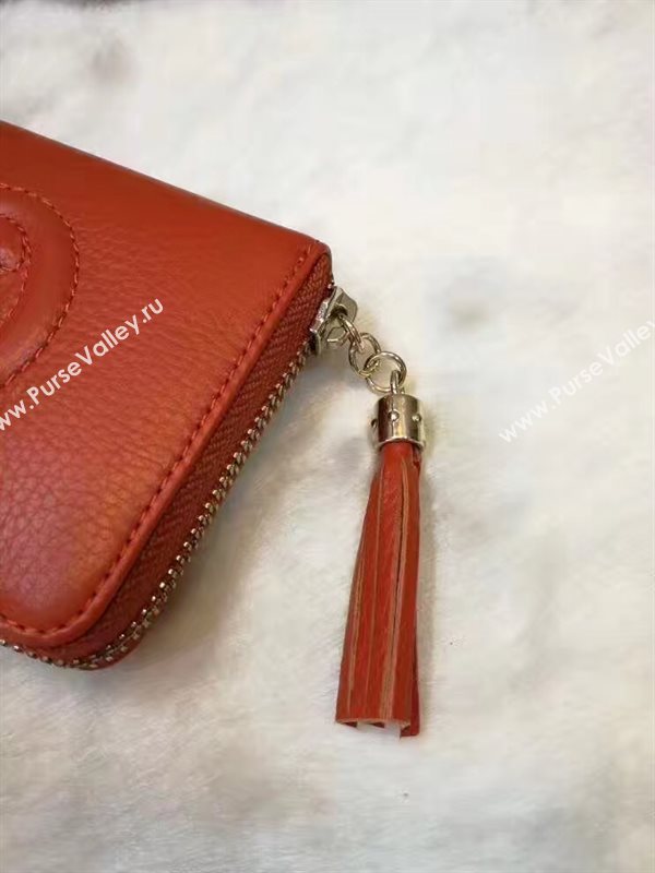 Gucci small soho zipper wallet wine bag 6327