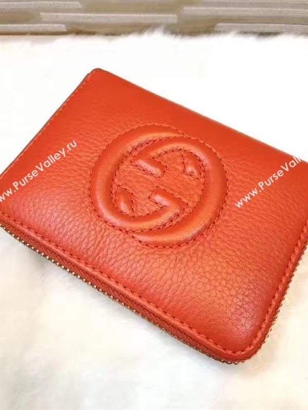 Gucci small soho zipper wallet wine bag 6327