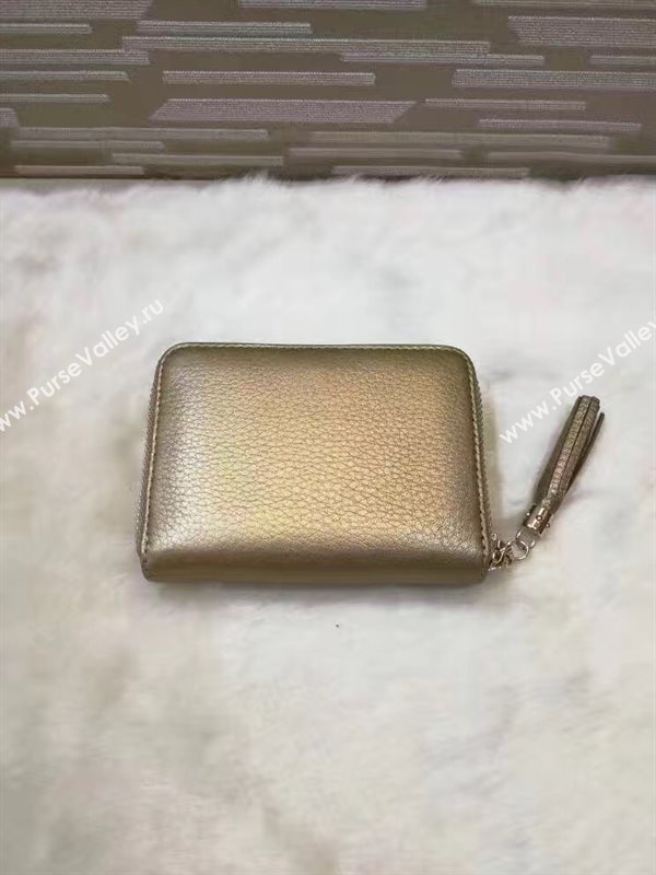 Gucci small soho zipper wallet gold bag 6329
