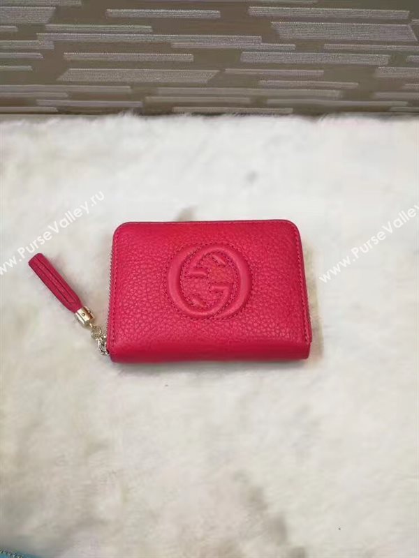 Gucci small soho zipper wallet red bag 6331
