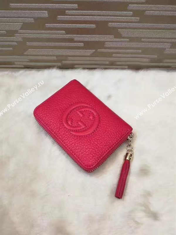 Gucci small soho zipper wallet red bag 6331