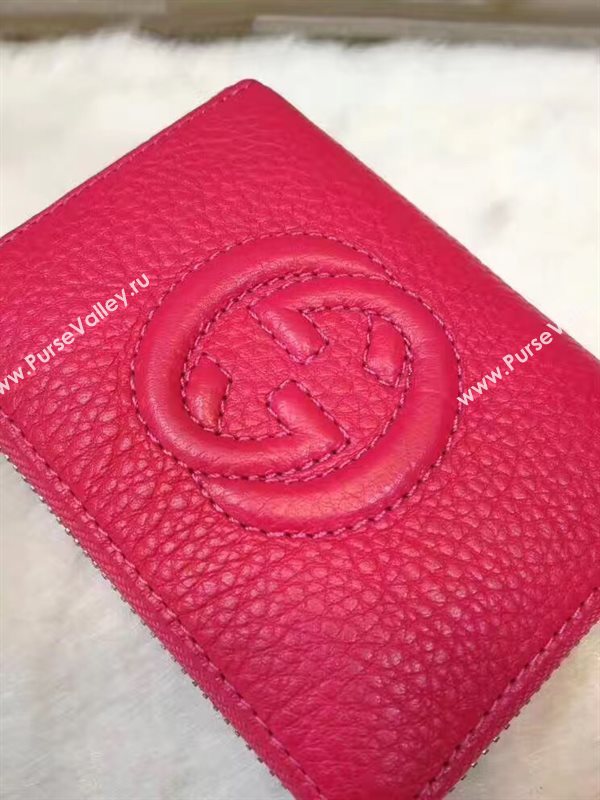 Gucci small soho zipper wallet red bag 6331