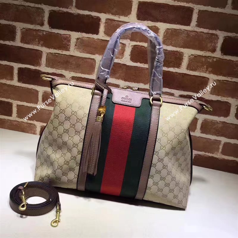 Gucci large shoulder tote gray red with bag 6440