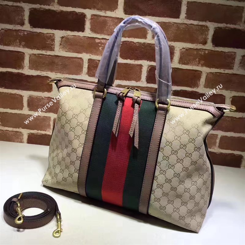 Gucci large shoulder tote gray red with bag 6440
