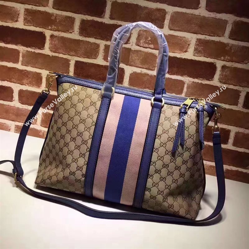 Gucci large shoulder tote blue gray bag 6441