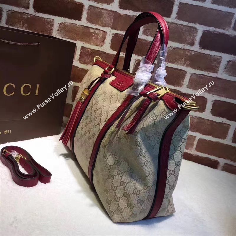 Gucci large shoulder tote wine gray bag 6442