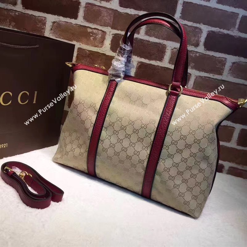 Gucci large shoulder tote wine gray bag 6442