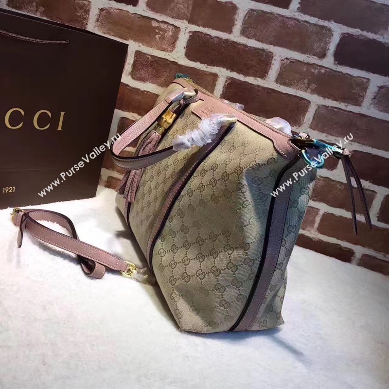 Gucci large shoulder tote pink gray bag 6443
