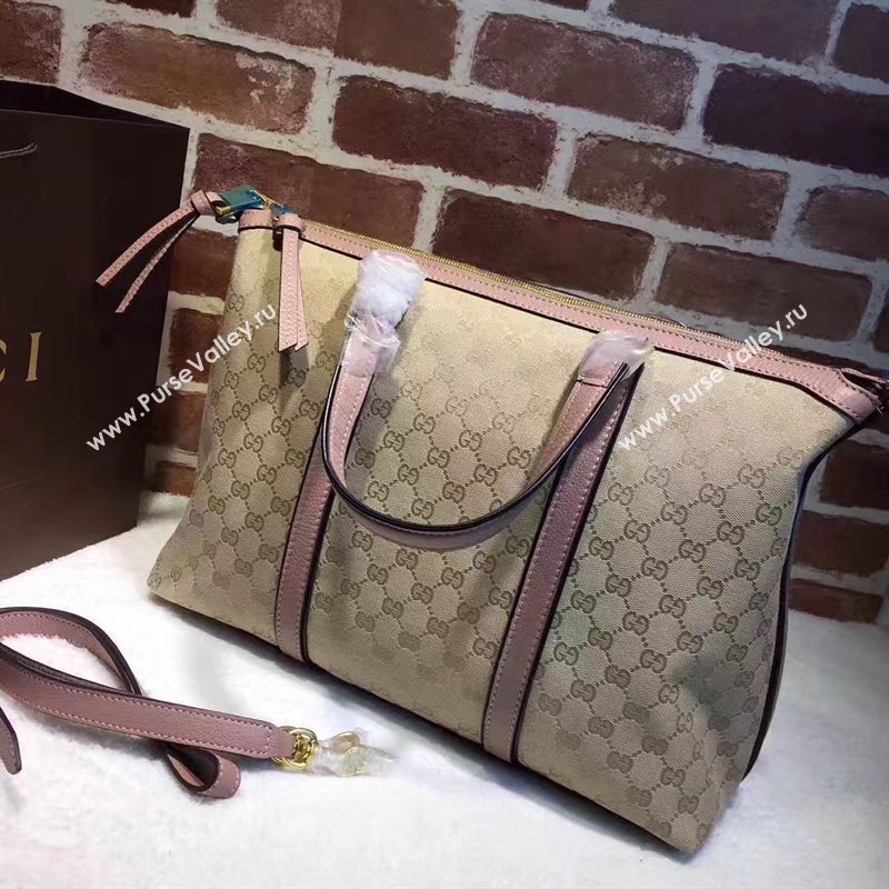 Gucci large shoulder tote pink gray bag 6443