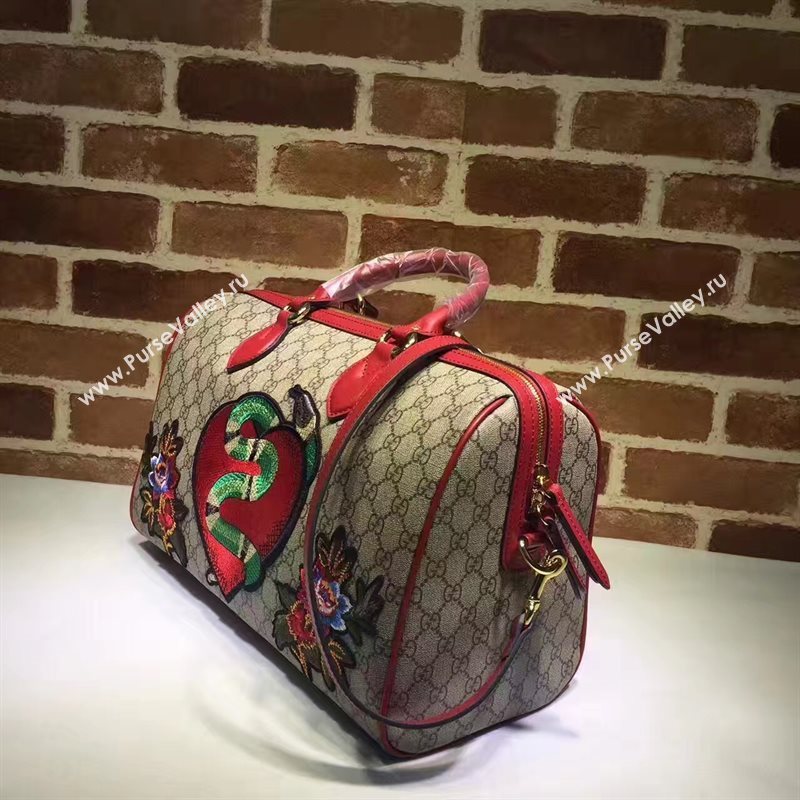 Gucci large Boston with red leather tote shoulder bag 6449