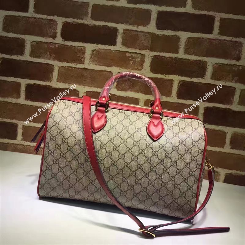 Gucci large Boston with red leather tote shoulder bag 6449