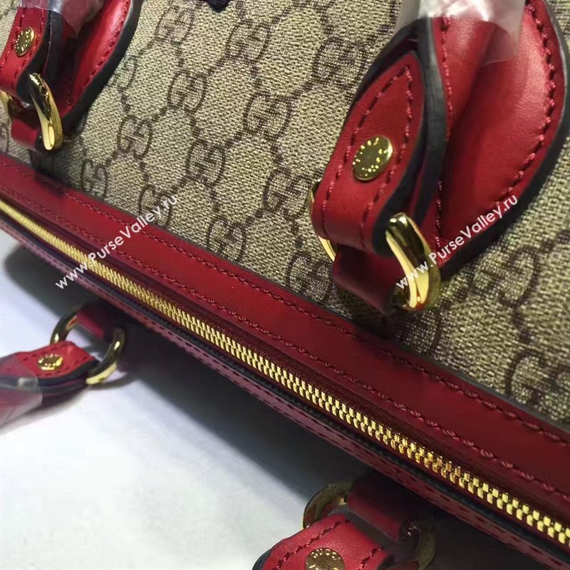 Gucci large Boston with red leather tote shoulder bag 6449