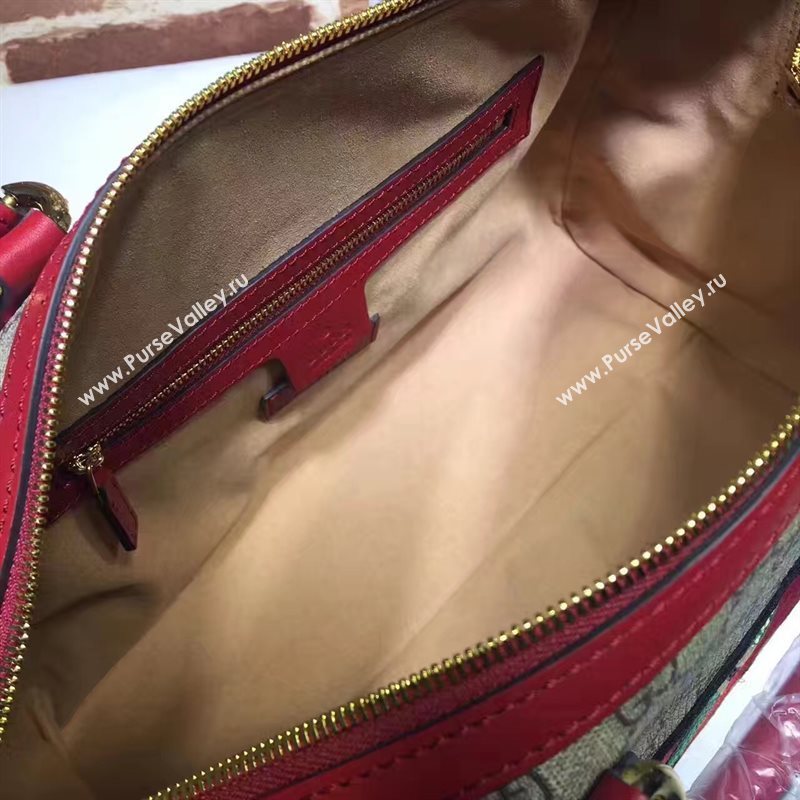 Gucci large Boston with red leather tote shoulder bag 6449