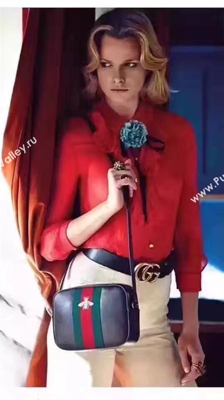 Gucci small shoulder tote black red v bag 6450