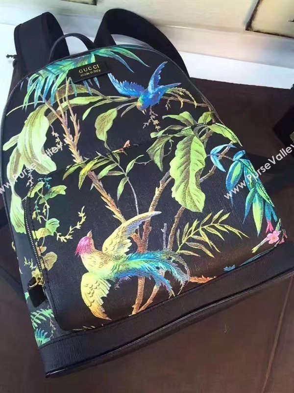 Gucci large backpack black flower with bag 6451
