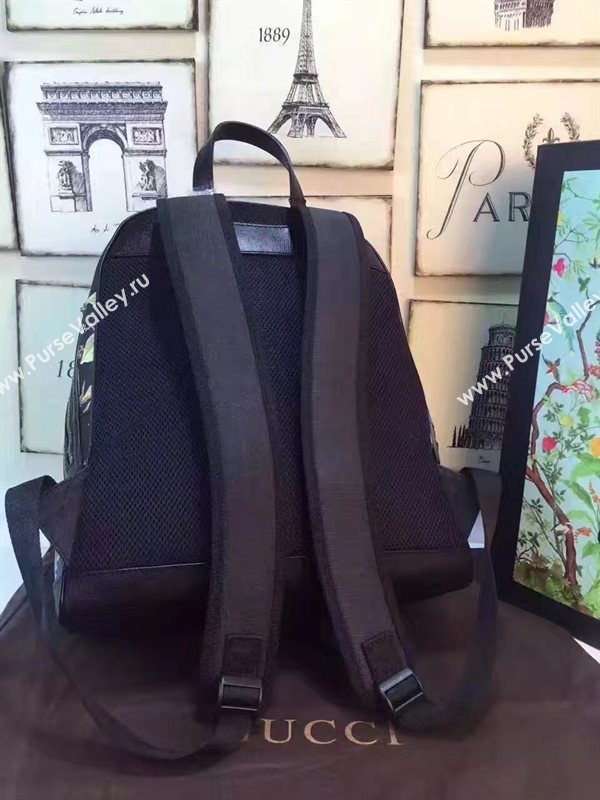 Gucci large backpack black flower with bag 6451
