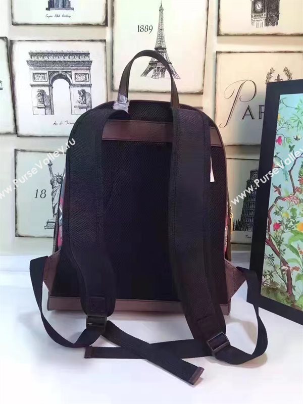 Gucci large backpack tri red gray bag 6453