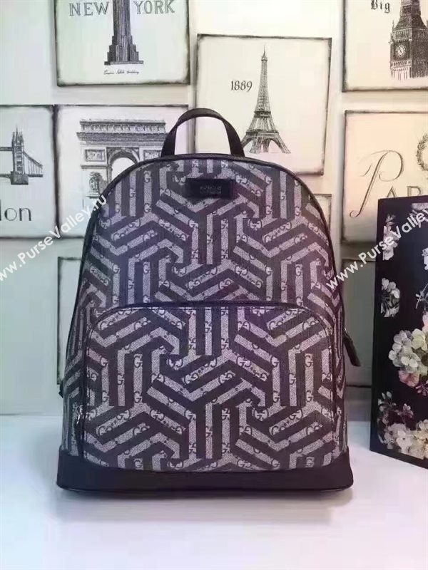 Gucci large backpack tri black gray bag 6454