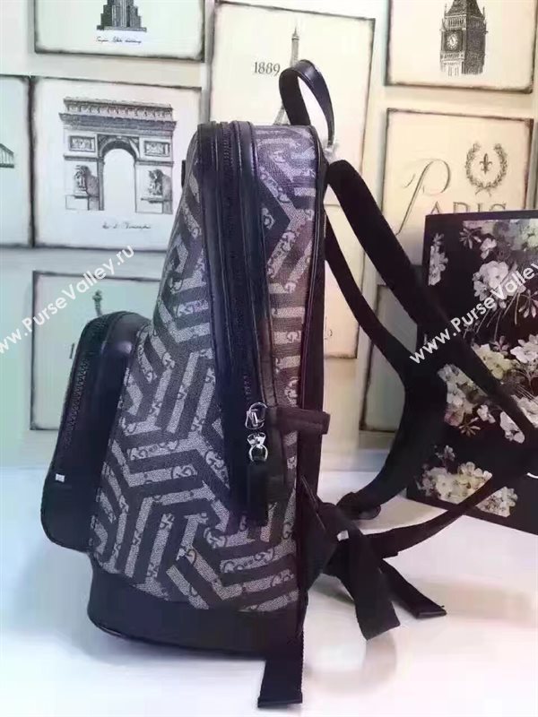 Gucci large backpack tri black gray bag 6454