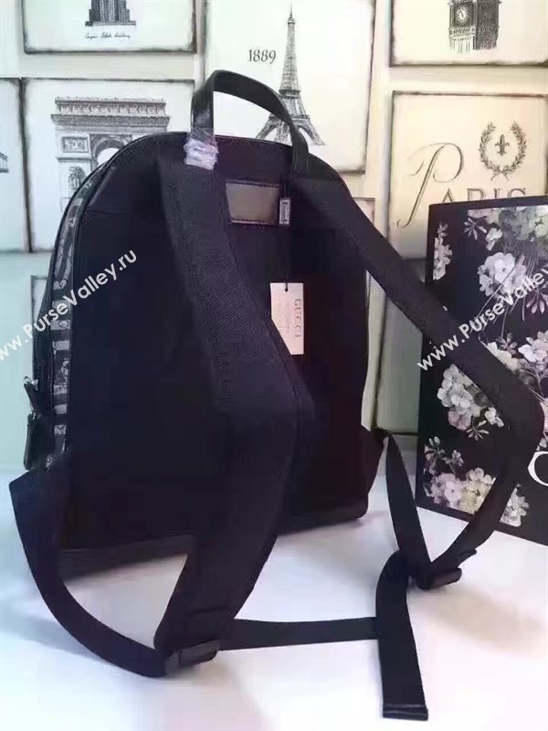 Gucci large backpack tri black gray bag 6454