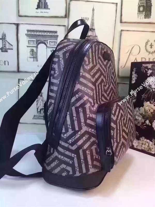 Gucci large backpack tri black gray bag 6454
