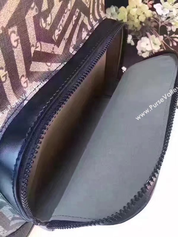 Gucci large backpack tri black gray bag 6454